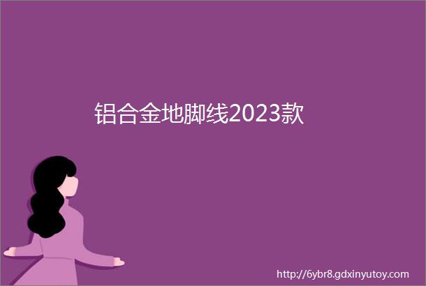 铝合金地脚线2023款